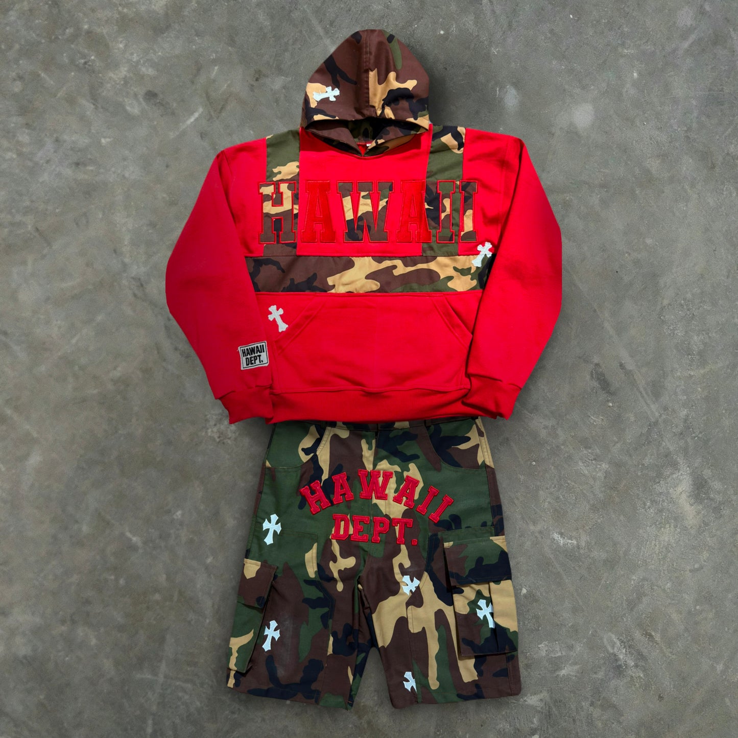 Red Woodland Jorts