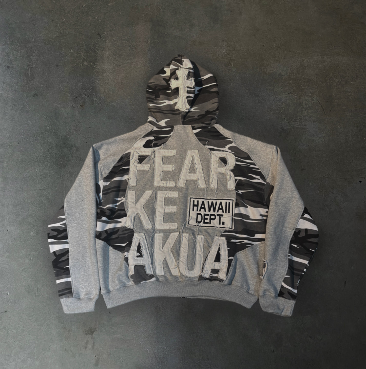 Hawaii Essentials Hoodie - Gray Snow Camo Zip