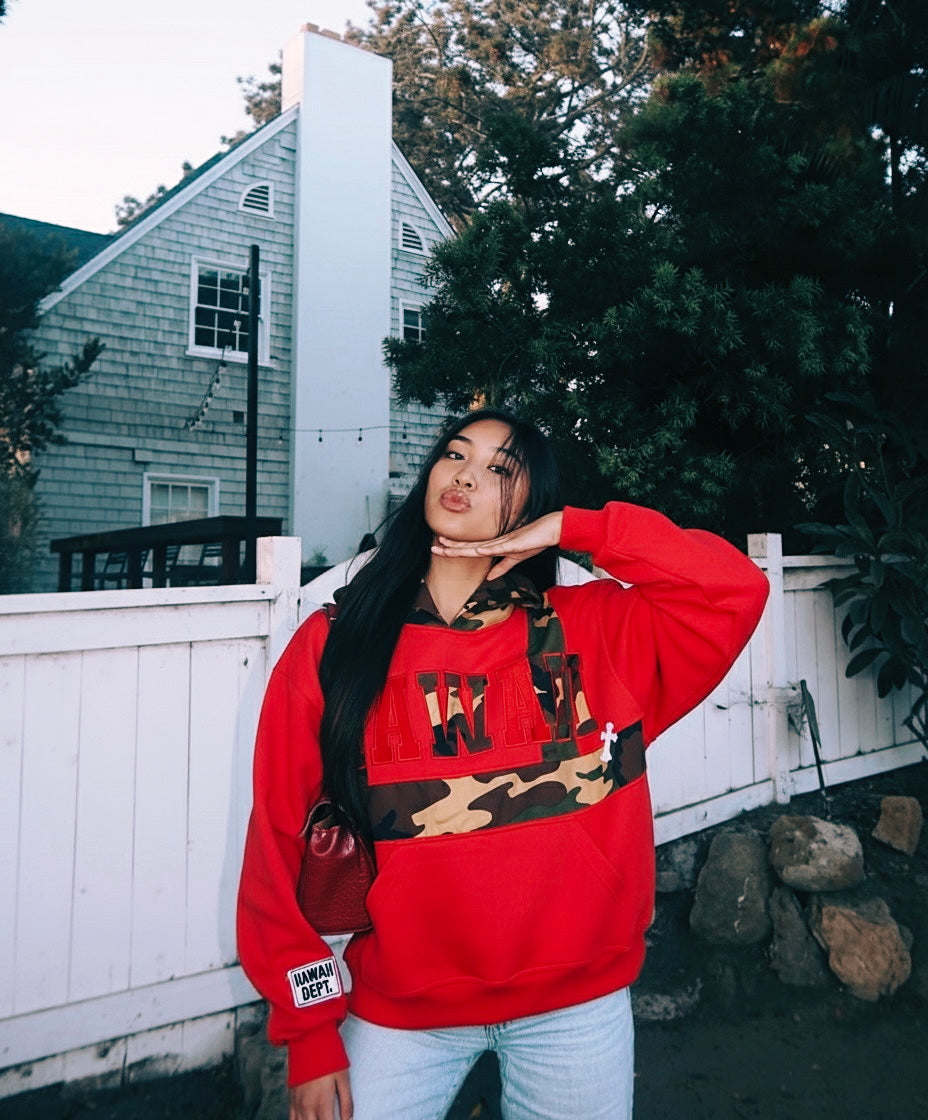 Red Woodland Hoodie