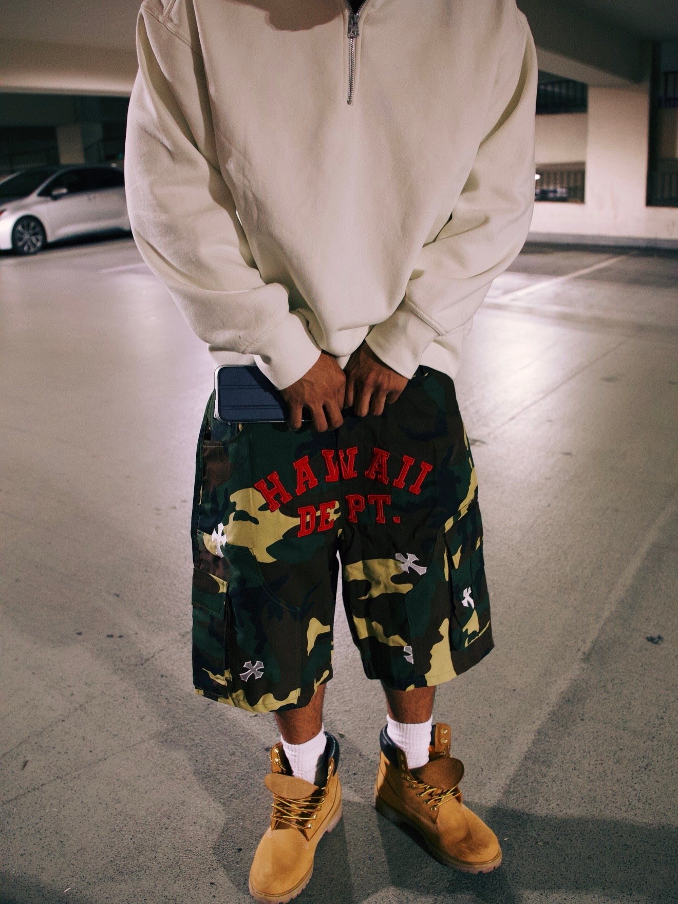 Red Woodland Jorts
