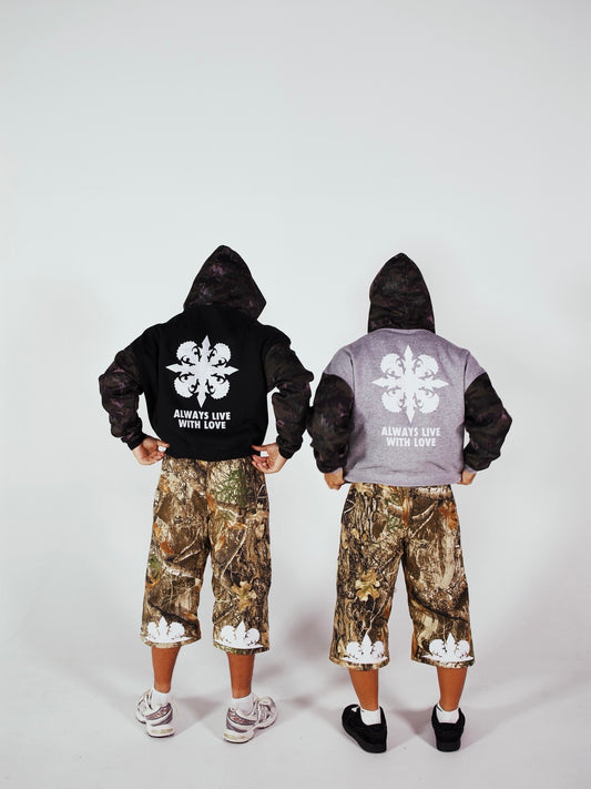 Camo Full Zip Boxy Hoodie