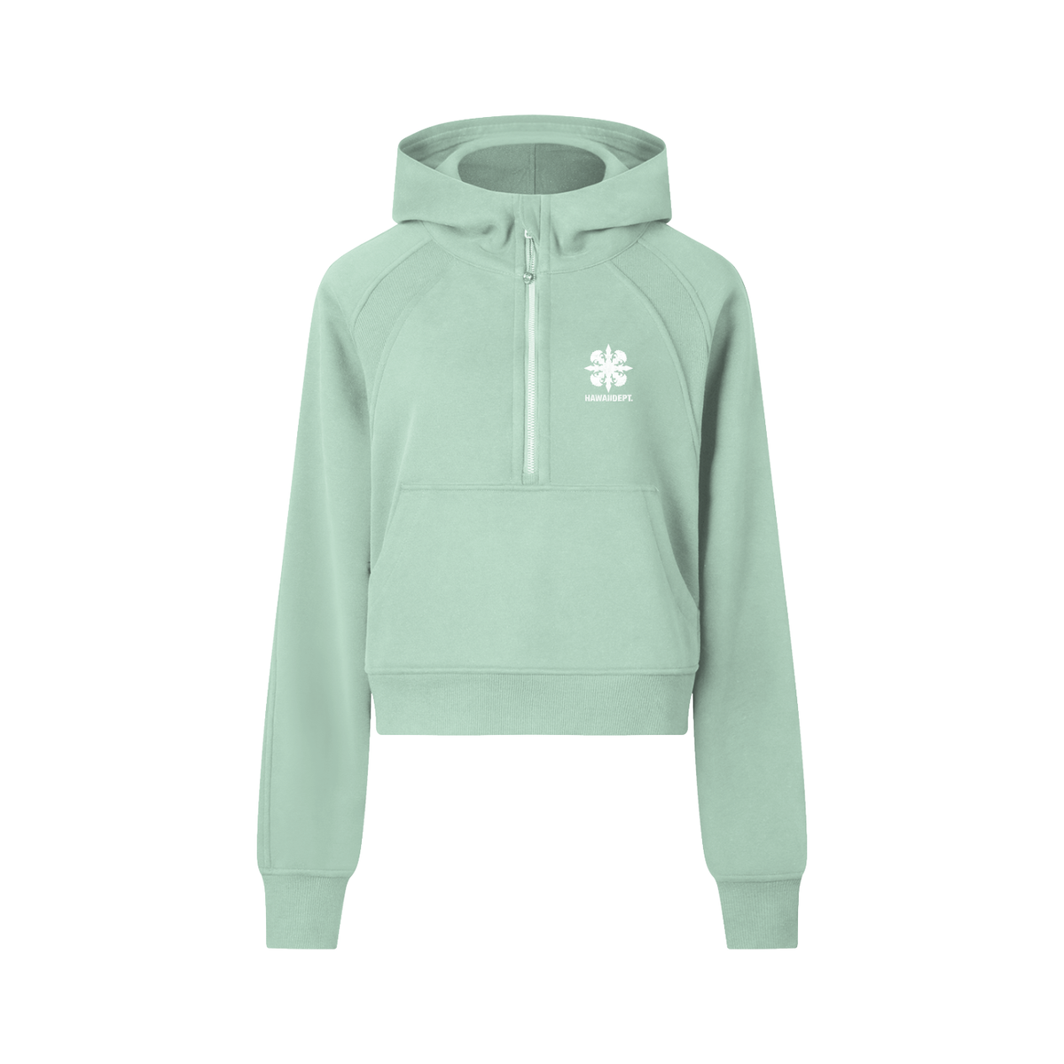 Cropped Half-Zip Hoodie