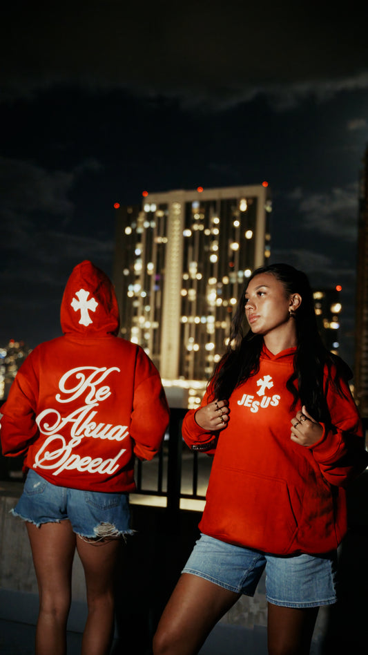 Acid Red Jesus Hoodie