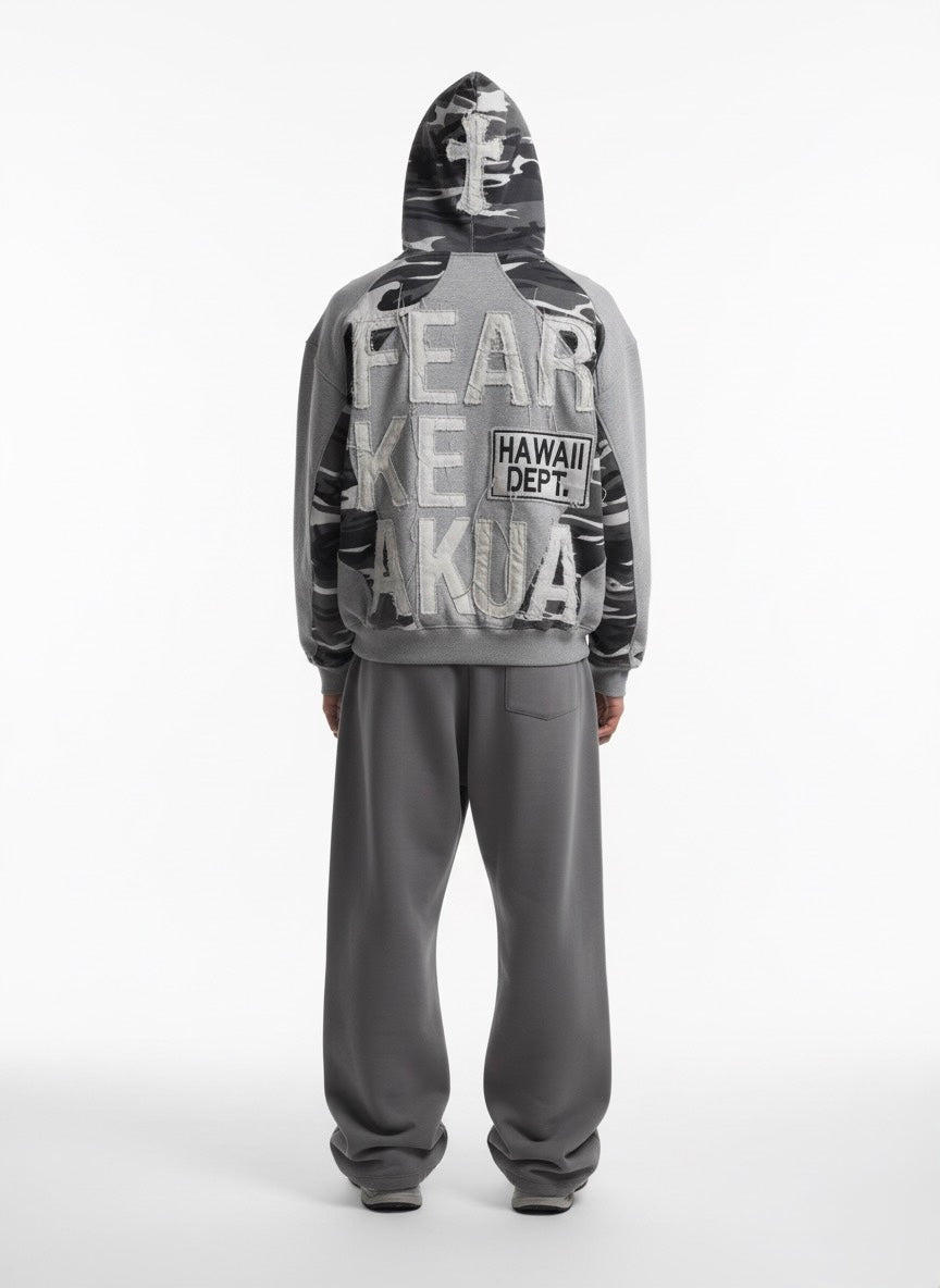 Hawaii Essentials Hoodie - Gray Snow Camo Zip