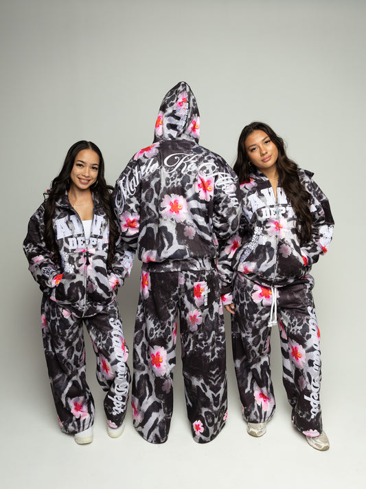 Hibiscus Mirage Leopard Zip